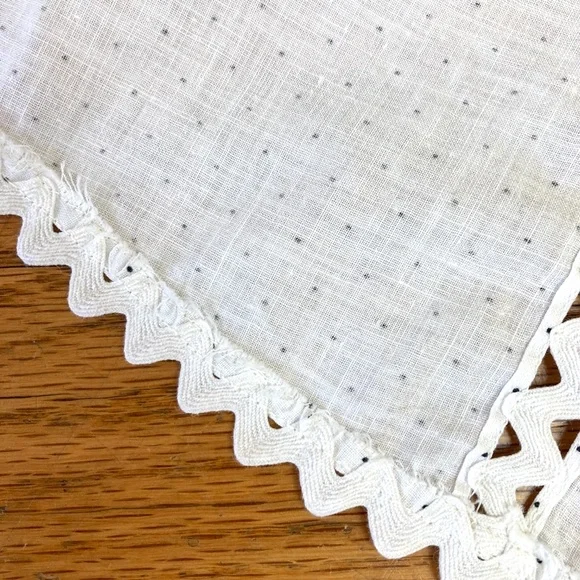 Vintage White & Black Polka Dot Apron Sz M/L - Picture 6 of 7